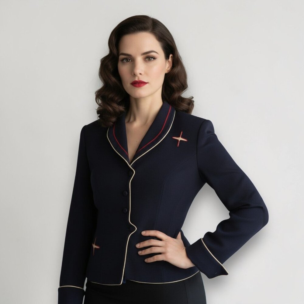 Vintage 40s Lilli Ann San Francisco Atomic Star Cutout Wool Jacket